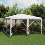 vidaXL Partytent met 8 mesh zijwanden 4x4 m HDPE wit, Tuin en Terras, Partytenten, Verzenden, Nieuw, Partytent