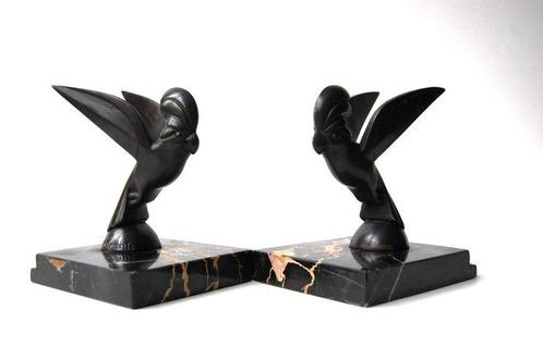 Jean-Pierre Morante - Boekensteunen (2) - Papegaaien - brons, Antiek en Kunst, Kunst | Designobjecten