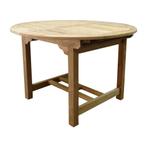 Rond - Ovaal uitschuifbare dining tuintafel 120-170x120xH76, Ophalen of Verzenden, Nieuw, Teakhout