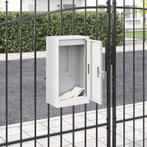 vidaXL Brievenbus Wit 30 x 23 x 55 cm Staal, Tuin en Terras, Brievenbussen, Verzenden, Nieuw