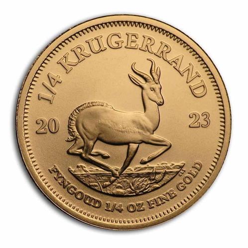 Gouden Krugerrand 1/4 oz 2023, Postzegels en Munten, Munten | Afrika, Losse munt, Goud, Zuid-Afrika, Verzenden
