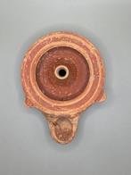 Oud-Grieks Terracotta Olielamp - 12 cm, Antiek en Kunst
