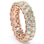 Ring - 14 karaat Roségoud - 4.54ct. tw. Diamant (Natuurlijk, Nieuw