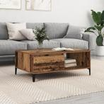 vidaXL Salontafel met plank met opslag met de deur Oud hout, Huis en Inrichting, Tafels | Salontafels, Verzenden, Nieuw, 50 tot 100 cm