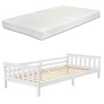 Kinderbed Nuuk met matras en uitvalbeveiliging 90x200 wit, Verzenden, Nieuw