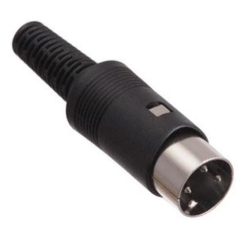 DIN 3-pins (m) connector / zwart, Audio, Tv en Foto, Overige Audio, Tv en Foto, Ophalen of Verzenden