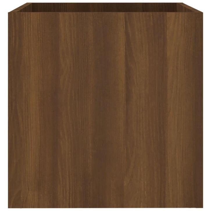vidaXL Plantenbak 40x40x40 cm bewerkt hout bruineiken, Tuin en Terras, Bloembakken en Plantenbakken, Minder dan 60 cm, Nieuw, Hout