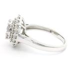 Statement ring - 14 karaat Witgoud - 1.02ct. tw. Diamant, Sieraden, Tassen en Uiterlijk, Antieke sieraden