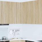 vidaXL Hangkast Riga Sonoma Eik en Wit 57 x 57 x 100 cm, Huis en Inrichting, Keuken | Keukenelementen, Verzenden, Nieuw, Bruin