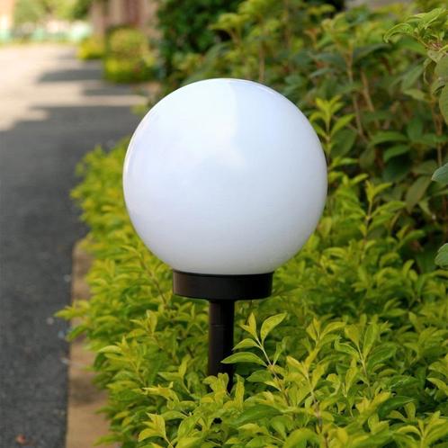 LED tuinbol 15cm - Solar - Wit, Tuin en Terras, Buitenverlichting, Waterbestendig, Led, Zonne-energie, Minder dan 50 watt, Nieuw