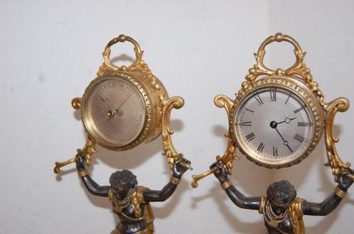 Pendule (2) - - Gepatineerd brons - 1900-1910, Antiek en Kunst, Antiek | Klokken