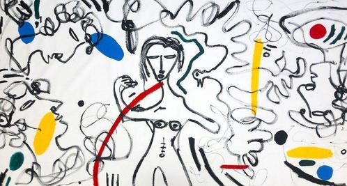 0xec6d0 (XX-XXI) - Ulysse contre les Dieux (Mouvement Le, Antiek en Kunst, Kunst | Schilderijen | Modern