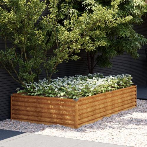 vidaXL Plantenbak verhoogd 195x100x36 cm cortenstaal, Tuin en Terras, Bloembakken en Plantenbakken, 100 cm of meer, Nieuw, Metaal