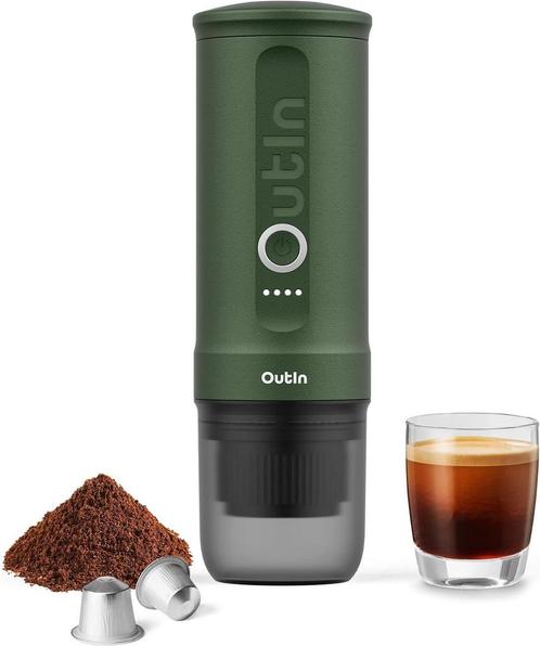 Outin Nano draagbare elektrische espressomachine met 3-4 min, Witgoed en Apparatuur, Koffiezetapparaten, Nieuw, Verzenden