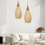 Vintage Rotan Kroonluchter – Hanglamp 25×50 cm Natuurlijk Ri, Verzenden, Nieuw