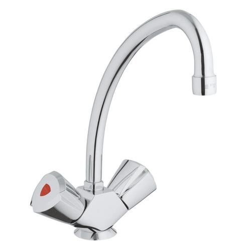 Keukenkraan Grohe Costa Trend 1-Gats Met Hoge Uitloop Chroom, Doe-het-zelf en Verbouw, Sanitair, Ophalen of Verzenden