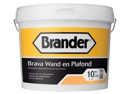 Brander Brava Wand en Plafond 10 liter, Doe-het-zelf en Verbouw, Verf, Beits en Lak, Nieuw, Ophalen of Verzenden