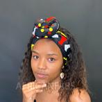 Afrikaanse hoofddoek / headwrap - Rood / gele mud, Kleding | Dames, Hoeden en Petten, Ophalen of Verzenden, Nieuw