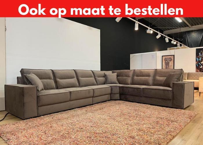 Hoekbank VERONA 340 x 270 cm Eric Kuster VELVET!, Huis en Inrichting, Banken | Bankstellen, 300 cm of meer, 150 cm of meer, Hoekbank
