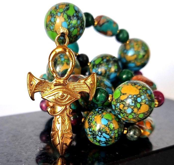 Turquoise - Rubis Zoïsite - Ketting - Divin et Royal -, Antiek en Kunst, Antiek | Boeken en Bijbels