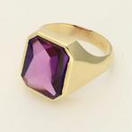 Ring - 14 karaat Geel goud - 9.15ct. tw. - Korund, Sieraden, Tassen en Uiterlijk, Nieuw