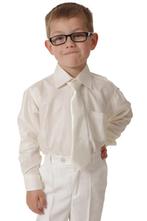 Kinderoverhemd lange mouw off white-104 NIEUW, Kinderen en Baby's, Kinderkleding | Maat 104, Nieuw, Jongen, Ophalen of Verzenden