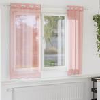 vidaXL Gordijnen voile met doorvoertules 2 st 140x175 cm, Verzenden, Nieuw