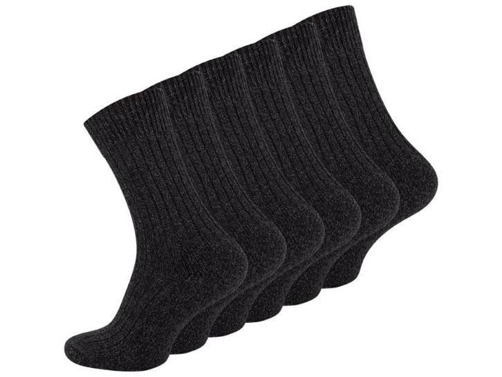 6 paar Noorse wollen sokken met gewatteerde zool - Antraciet, Kleding | Heren, Sokken en Kousen, Verzenden