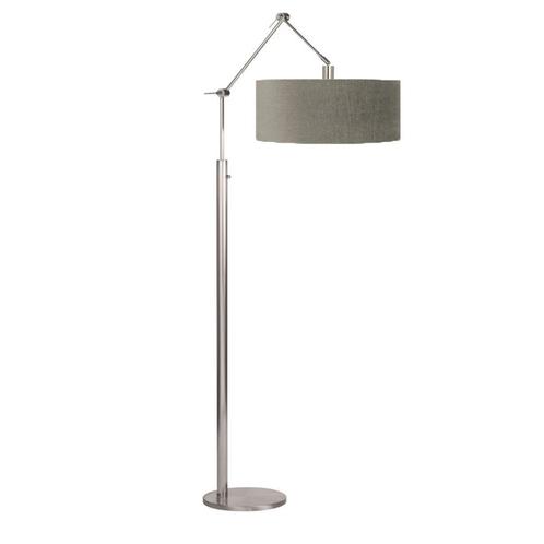 Highlight kantelbare vloerlamp Zilver E27 170 cm Incl. Ø45cm, Huis en Inrichting, Lampen | Vloerlampen, Metaal, Ophalen of Verzenden