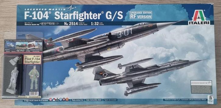 Italeri 2514 Lockheed F-104 Starfighter G/S 1:32 NL DECALS +, Hobby en Vrije tijd, Modelbouw | Vliegtuigen en Helikopters, Italeri