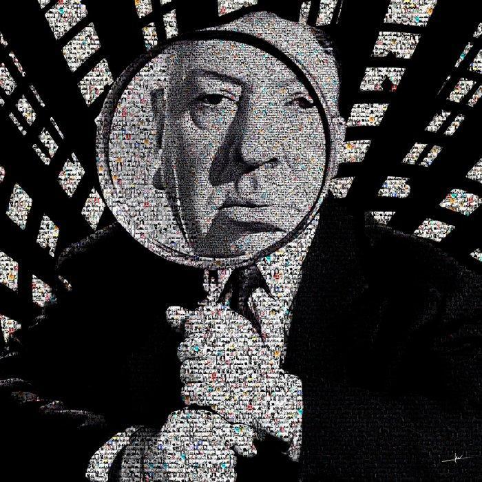 David Law - Alfred Hitchcock - Vertigo - Format XL 60x60, Antiek en Kunst, Kunst | Designobjecten