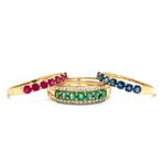 Ring - 14 karaat Geel goud - 1.91ct. tw. Gemengde edelstenen, Nieuw