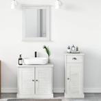 vidaXL Badkamermeubelset met lade 3 pcs Bruin 37 x 34 x 80, Huis en Inrichting, Badkamer | Badkamermeubels, Verzenden, Nieuw