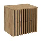 Wastafelkast Luzon 60 x 46 cm Eiken Hangend Wastafelmeubel, Verzenden, Nieuw, Wastafelkast
