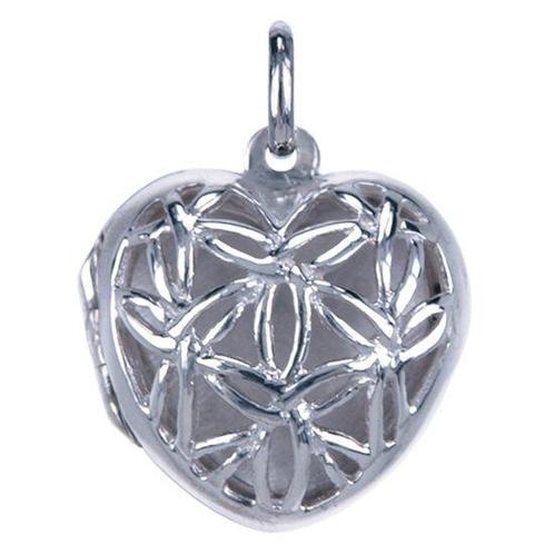Zilveren Foto medaillon Hart opengewerkt 1 foto ketting h..., Sieraden, Tassen en Uiterlijk, Kettinghangers, Verzenden