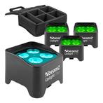 BeamZ BBP90 - Set van 4 BBP90 LED Uplighters met accu en tas, Nieuw, Verzenden