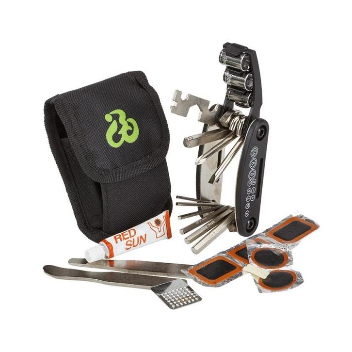 Fietsgereedschapset incl. fietsband reparatieset en fiets, Fietsen en Brommers, Fietsaccessoires | Overige Fietsaccessoires, Ophalen of Verzenden