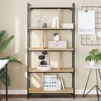 vidaXL Boekenkast 5-laags 76x32x158 cm bewerkt hout sonoma, Verzenden, Nieuw, Overige houtsoorten