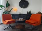 Fauteuil - Katoen, Metaal - Twee loungestoel Mid-Century