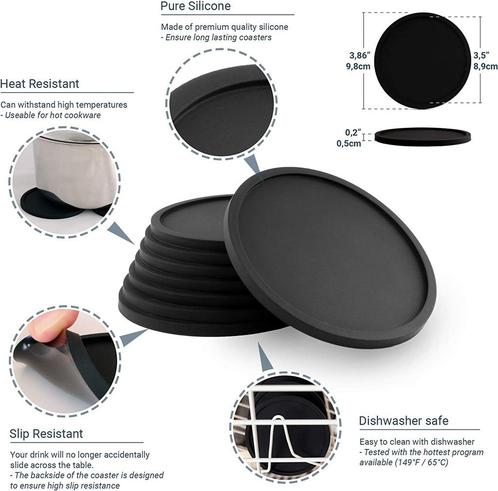 Onderzetters - Set van 8 - Stijlvol en Beschermend, Huis en Inrichting, Woonaccessoires | Onderzetters, Nieuw, Verzenden