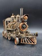 Decoratief ornament - Grote metalen kunstwerk trein, Antiek en Kunst, Curiosa en Brocante
