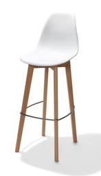 Barkruk | Zonder Armleuning | 47x53x119cm | Wit, Verzenden, Nieuw in verpakking