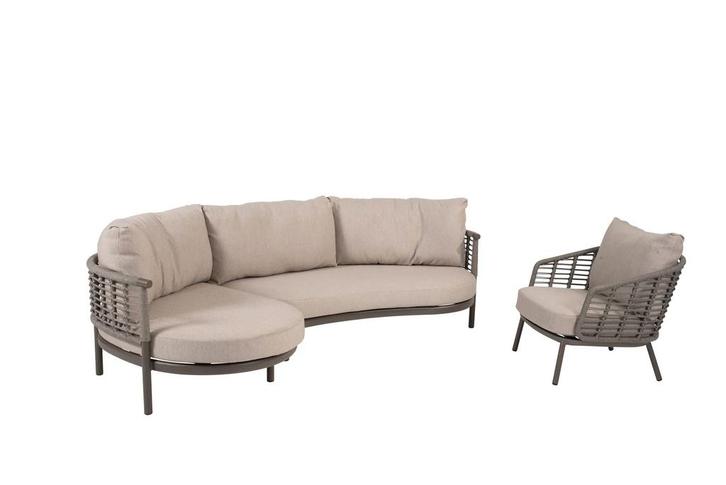 Taste by 4 Seasons Puglia chaise loungebank terre |, Tuin en Terras, Tuinsets en Loungesets, Ophalen of Verzenden