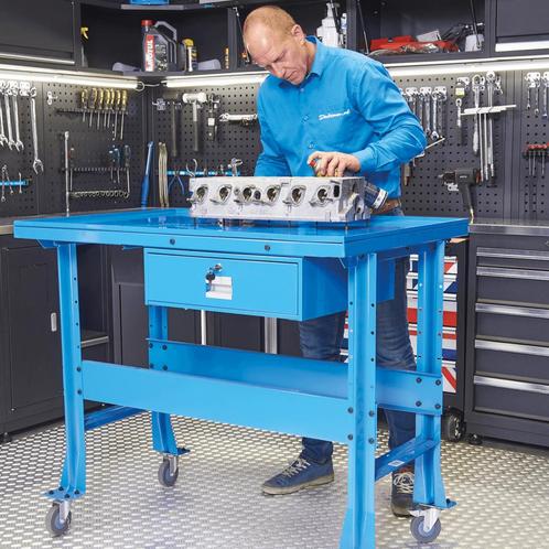 Datona Montagetafel verrijdbaar - blauw - Datona, Doe-het-zelf en Verbouw, Werkbanken, Nieuw, Ophalen of Verzenden