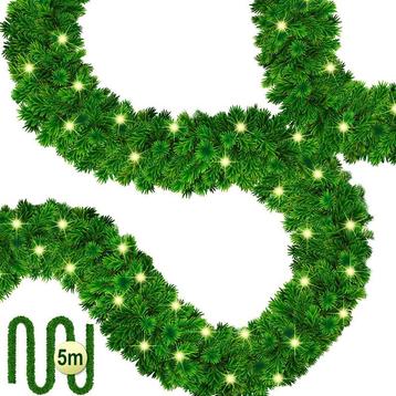 Guirlande- kerstslinger - kerstverlichting - 5 meter - met beschikbaar voor biedingen