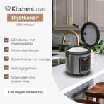 2dekans | KitchenLove Rijstkoker met Stomer - 1.8L -, Witgoed en Apparatuur, Strijkijzers en Strijkplanken, Ophalen of Verzenden