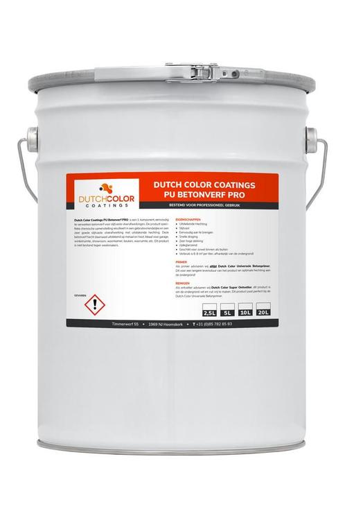 DCC PU Betonverf PRO RAL 9010 | Zuiver Wit 2.5L, Doe-het-zelf en Verbouw, Verf, Beits en Lak, Verf, Wit, Nieuw, Minder dan 5 liter