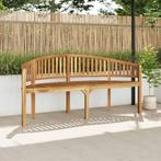 vidaXL Bankje banaanvormig 180 cm massief teakhout, Tuin en Terras, Tuinbanken, Verzenden, Nieuw, Hout