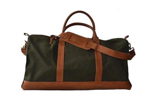 Echt leder met canvas MONTANA weekendtas, Sieraden, Tassen en Uiterlijk, Tassen | Reistassen en Weekendtassen, Nieuw, Verzenden
