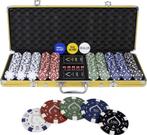 Texas Finest Golden Pokerset 500 zware Pokerchips - Casino, Ophalen of Verzenden, Gebruikt